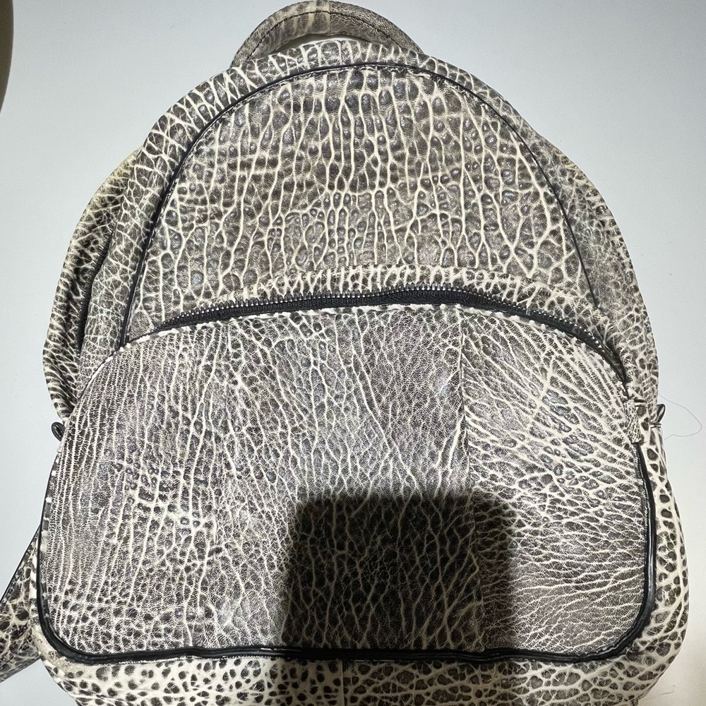 Alexander Wang gray textured leather backpack